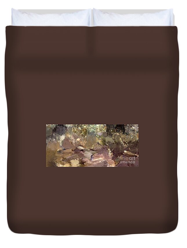 Assembly Duvet Cover featuring the painting Meeting by Archangelus Gallery