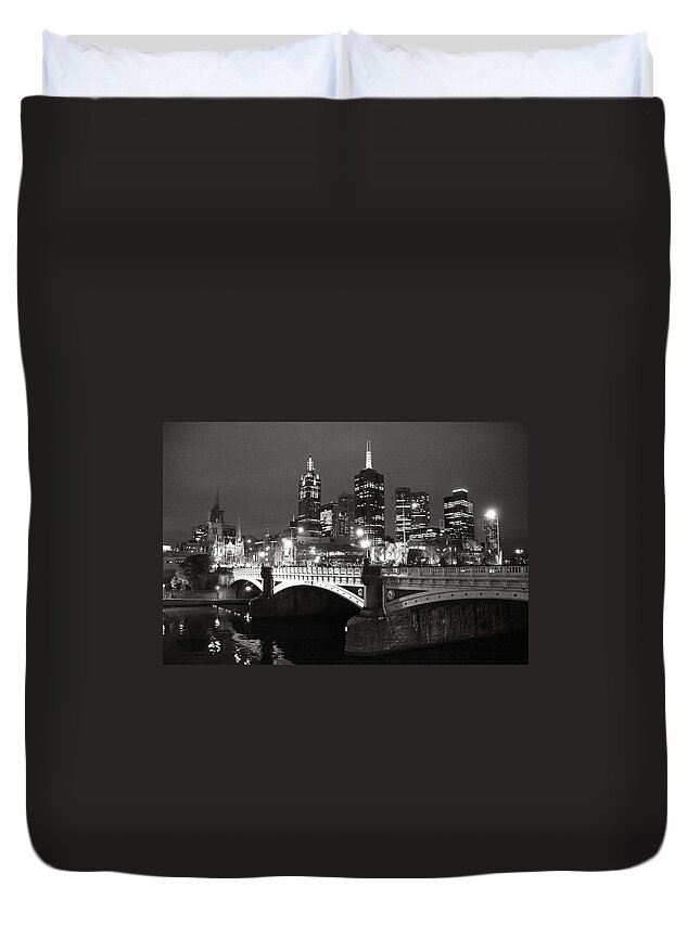 Scenics Duvet Cover featuring the photograph Melbourne Contrasts by Nikontiger