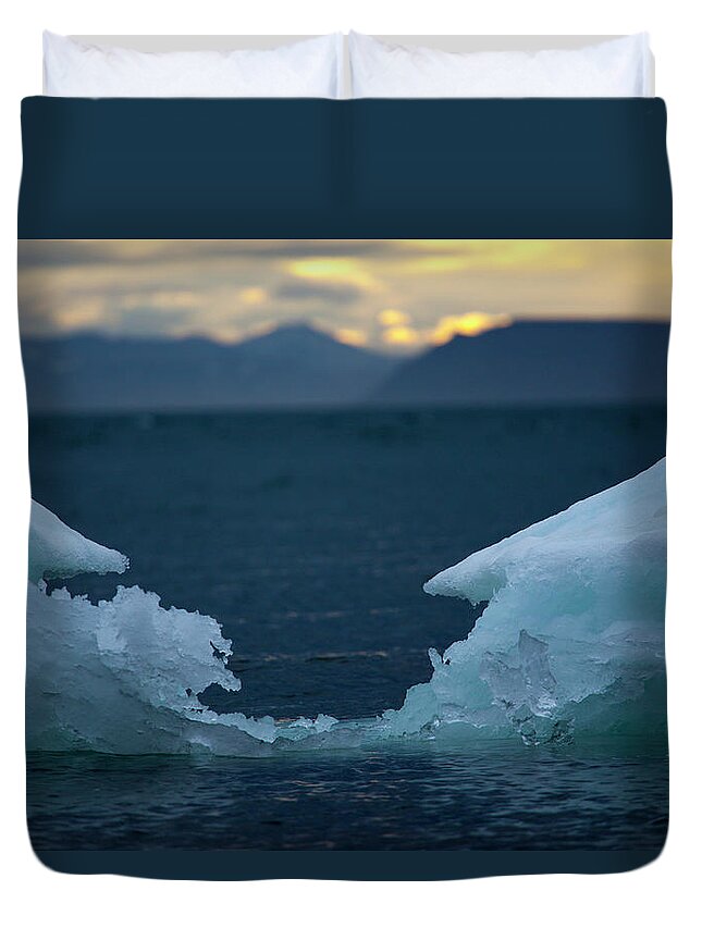 Tranquility Duvet Cover featuring the photograph Melting Iceberg by Regis Vincent