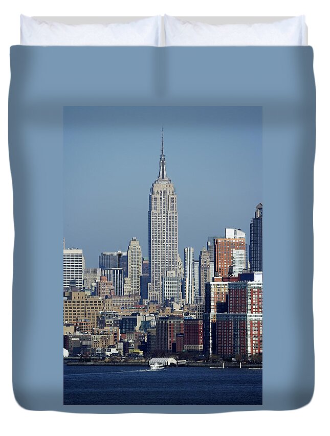 Battery Park Duvet Cover featuring the photograph Midtown by Ogen