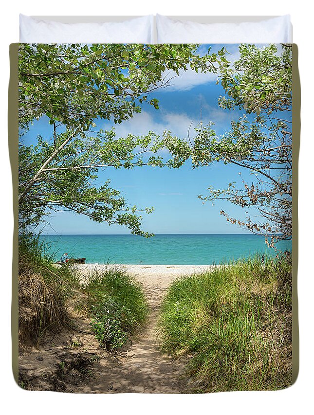 Lake Michigan Duvet Cover featuring the photograph Midwest Paradise by Jennifer White