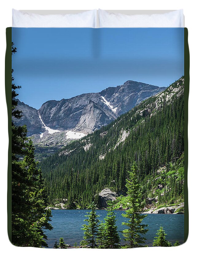 Scenics Duvet Cover featuring the photograph Mills Lake, Rocky Mountain by Jerry Whaley