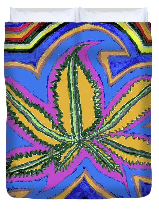Pot Duvet Cover featuring the painting MJ by Branwen Drew