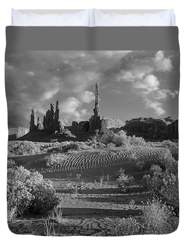Disk1216 Duvet Cover featuring the photograph Monument Valley, Arizona by Tim Fitzharris