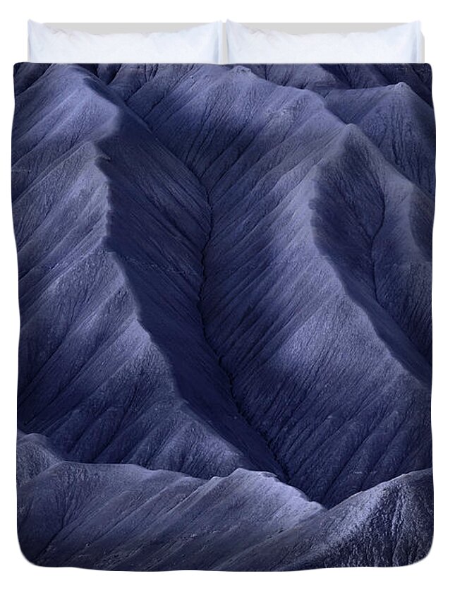 Utah Duvet Cover featuring the photograph Moon Light Mountainside by Larry Marshall