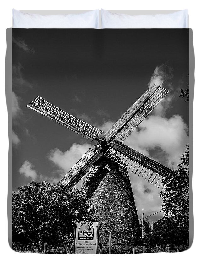Windmill Duvet Cover featuring the photograph Morgan Lewis Mill 2 by Stuart Manning