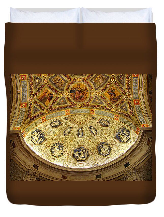 Morgan Library Duvet Cover featuring the photograph Morgan Library Rotunda by Jessica Jenney