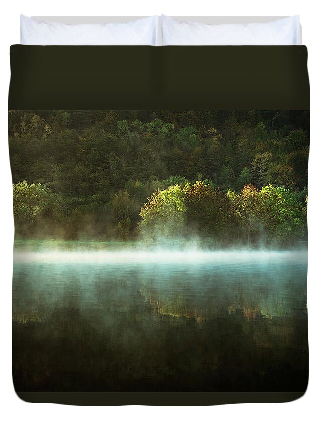 Tranquility Duvet Cover featuring the photograph Morning Glory by Jens Lumm