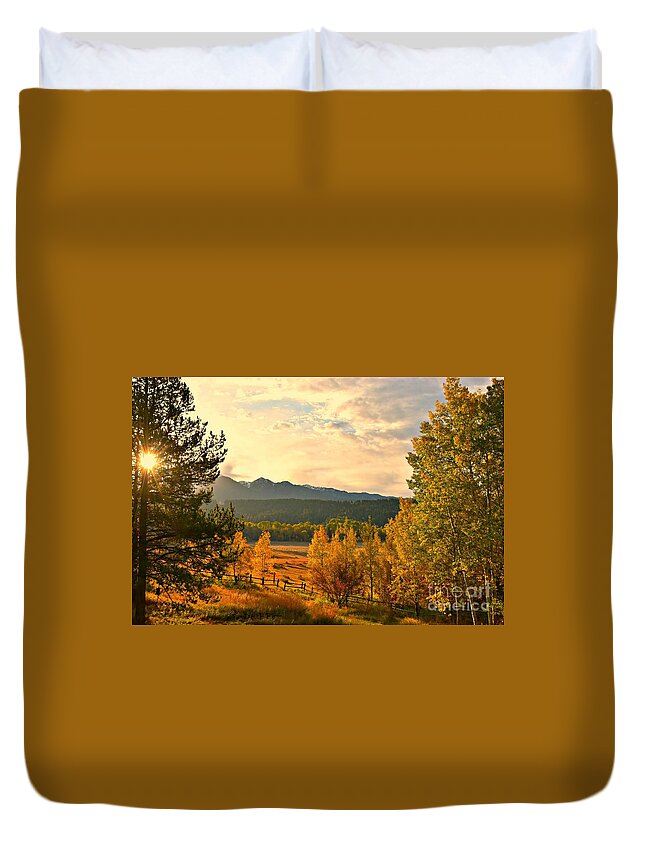 Fall Colors Duvet Cover featuring the photograph Morning Light by Dorrene BrownButterfield