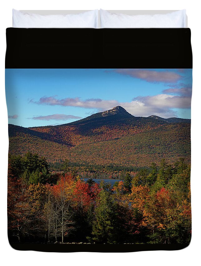 Chocorua Fall Colors Duvet Cover featuring the photograph Mount Chocorua New Hampshire by Jeff Folger