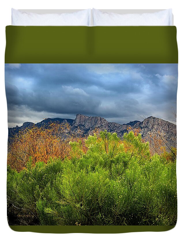 Foliage Duvet Cover featuring the photograph Mountain Valley No33 by Mark Myhaver