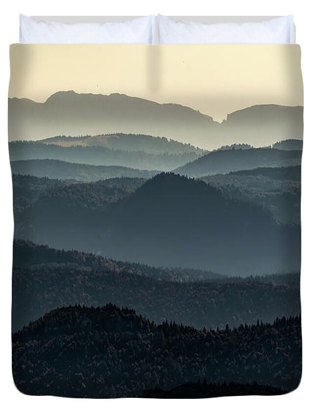 Europe Duvet Cover featuring the photograph Mountains of Transalpina by Jaroslaw Blaminsky