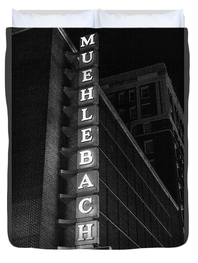 18th And Vine Duvet Cover featuring the photograph Muehlebach Hotel Kansas City by Terri Morris