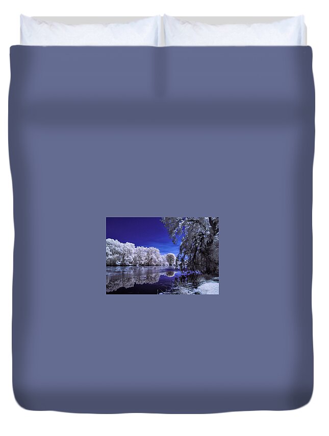  Duvet Cover featuring the photograph Mysteries of the Lagoon by John Roach