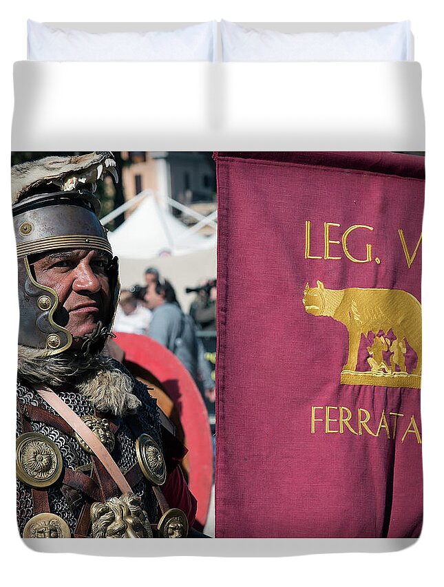 Rome Duvet Cover featuring the photograph Natale di Roma 1 by Claudio Maioli