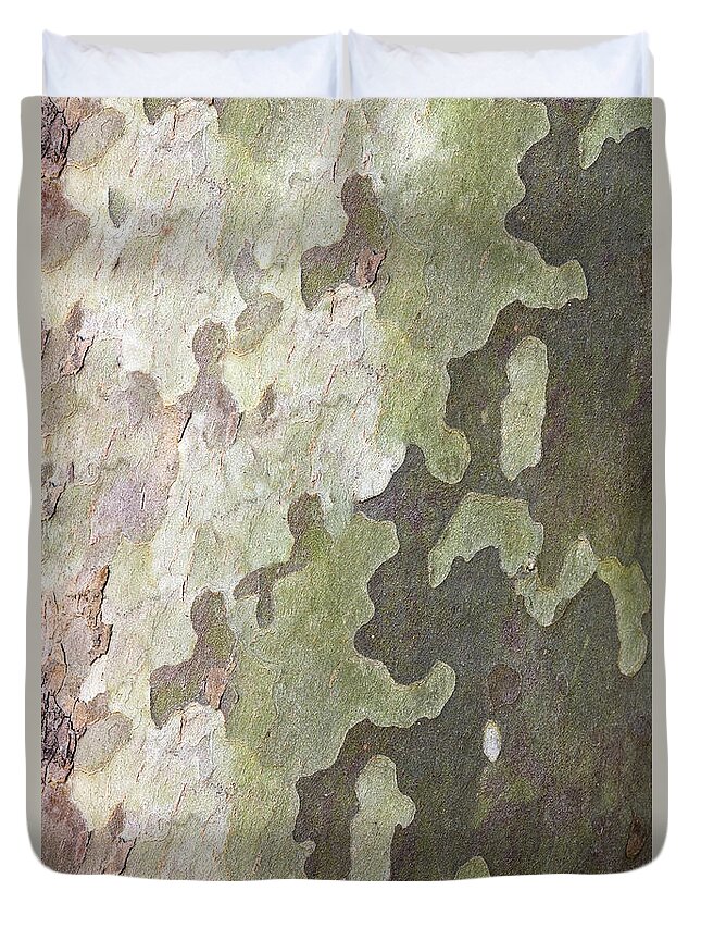 Wood Duvet Cover featuring the photograph Natural Camouflage Texture by Tma1