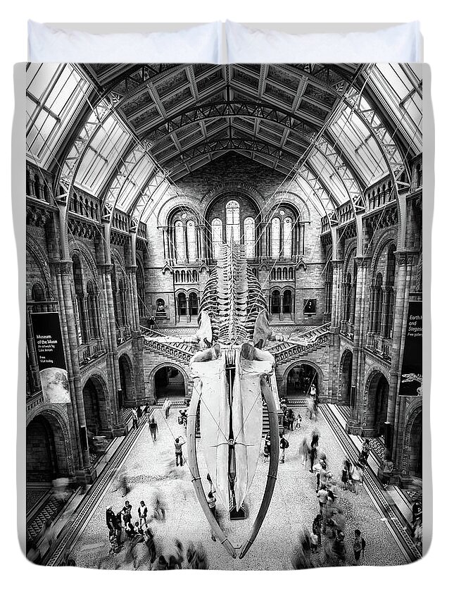 Natural History Museum Duvet Cover featuring the photograph Natural History Museum in London by Michalakis Ppalis