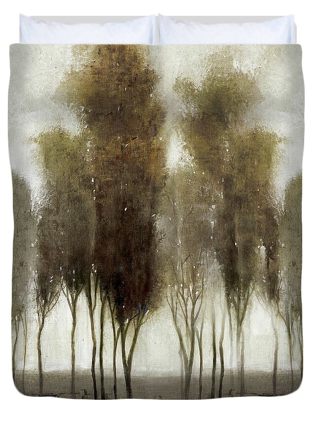 Landscapes Duvet Cover featuring the painting Neutral Scape by Tim Otoole