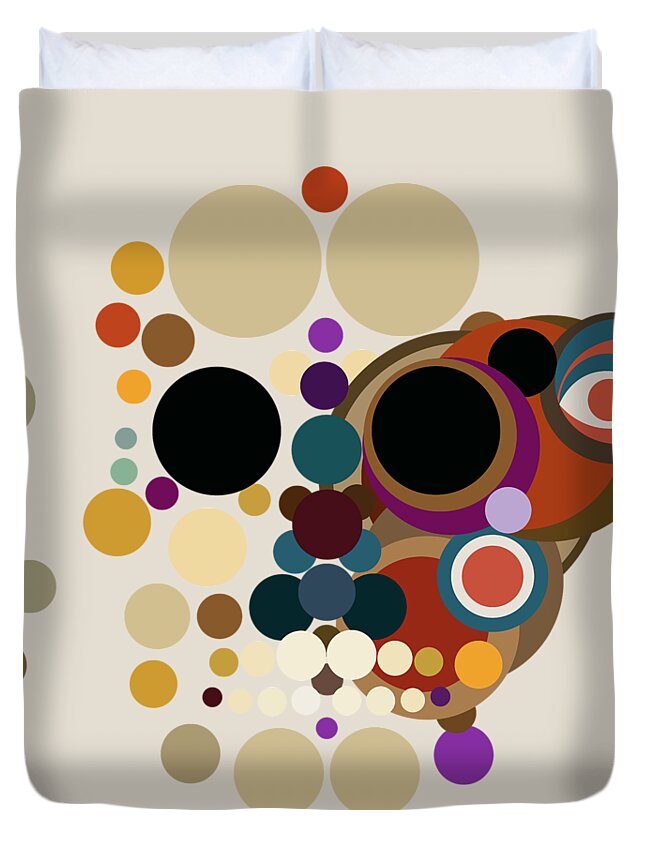 Surreal Duvet Cover featuring the mixed media New Beginnings - Morphogenesis by Big Fat Arts