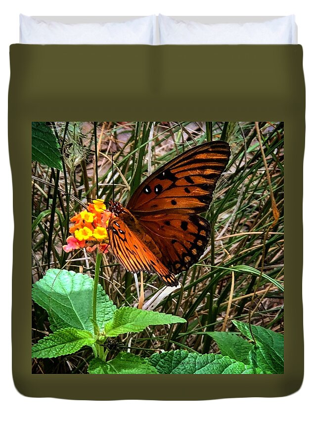 Butterflies Duvet Cover featuring the photograph New Life by Elizabeth Harllee