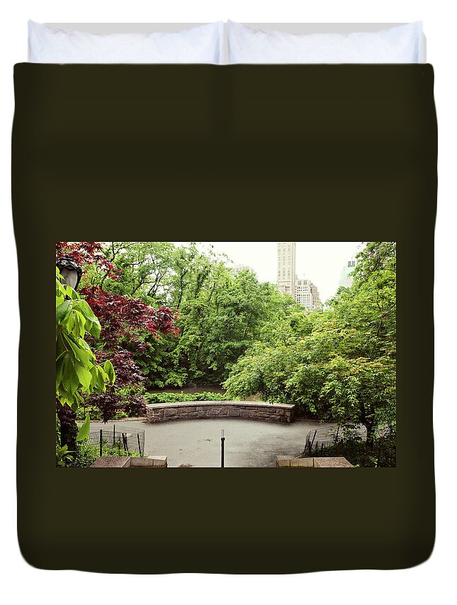 Central Park Duvet Cover featuring the photograph New York Central Park South by Magnez2
