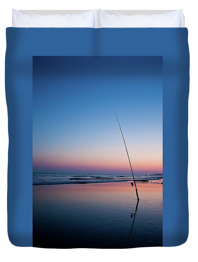 Tranquility Duvet Cover featuring the photograph Night Fishing by Abd