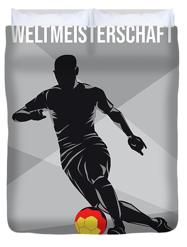 World Duvet Cover featuring the digital art No18 My 2006 Germany Soccer World Cup poster by Chungkong Art