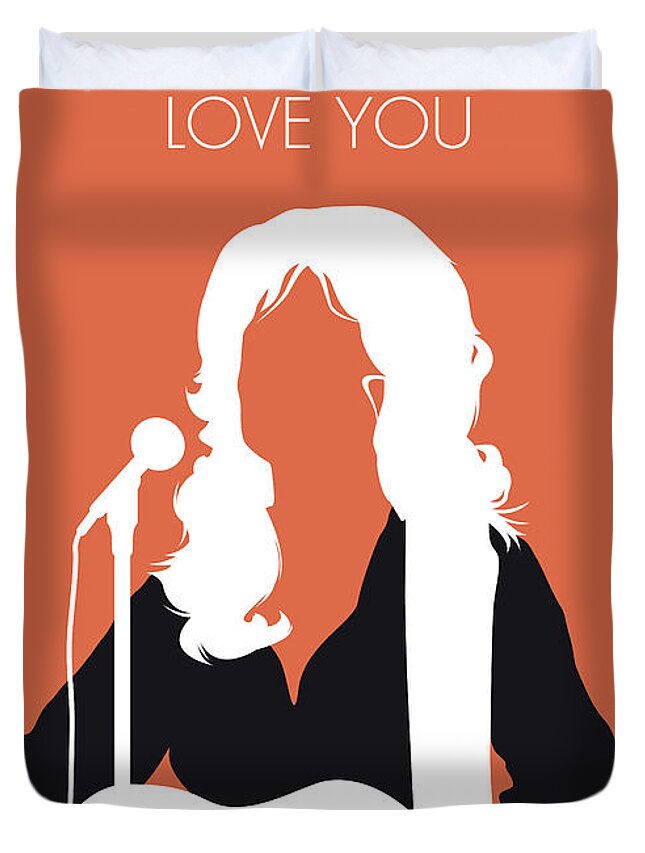 Dolly Duvet Cover featuring the digital art No273 MY Dolly Parton Minimal Music poster by Chungkong Art