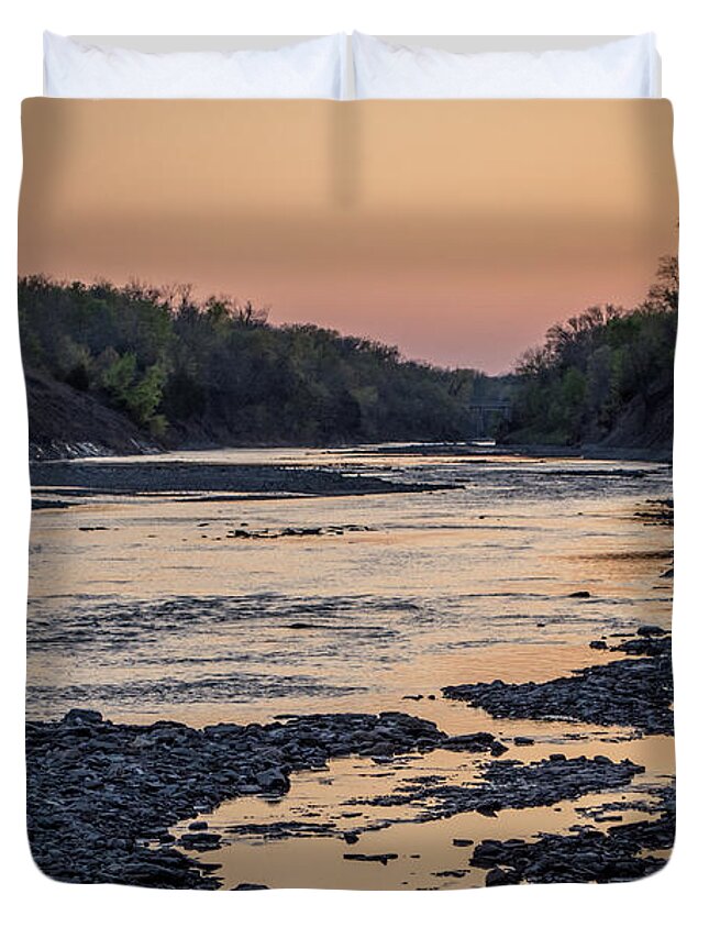 North Sulphur River Duvet Cover featuring the photograph North Sulphur by Cheryl McClure