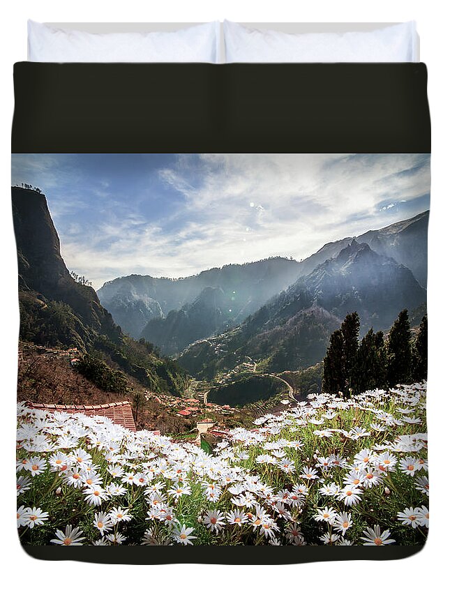 Tranquility Duvet Cover featuring the photograph Nuns Valley, Curral Das Freiras by Joe Daniel Price