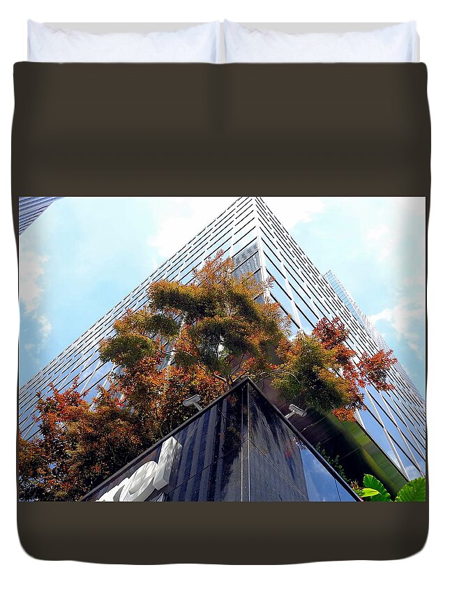 Building Duvet Cover featuring the photograph NYC-Architecture by Thomas Schroeder