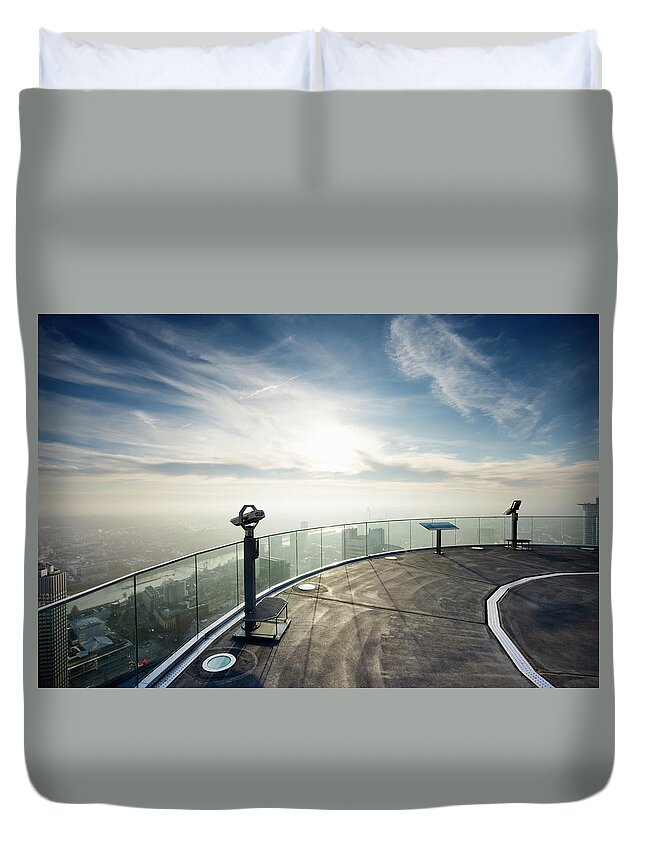 Scenics Duvet Cover featuring the photograph Observation Deck by Jorg Greuel