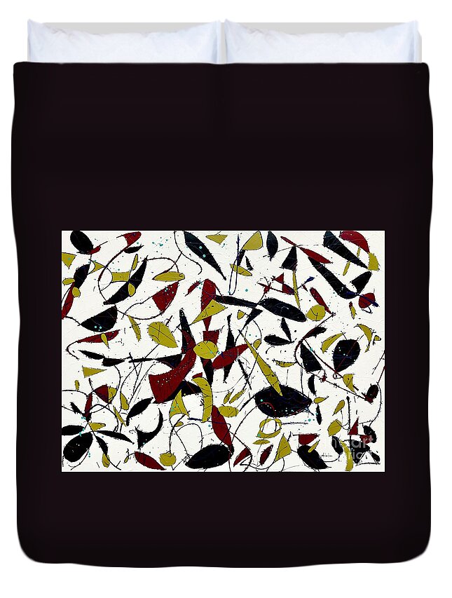 Abstract Duvet Cover featuring the painting Tom and Helen by Natalia Astankina
