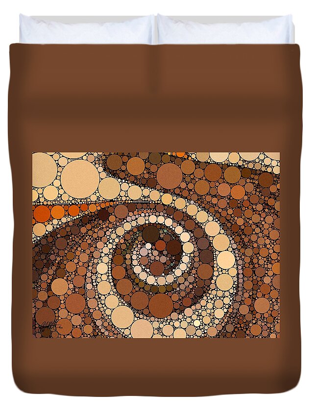 Abstract Duvet Cover featuring the digital art Ode to China by Chris Montcalmo