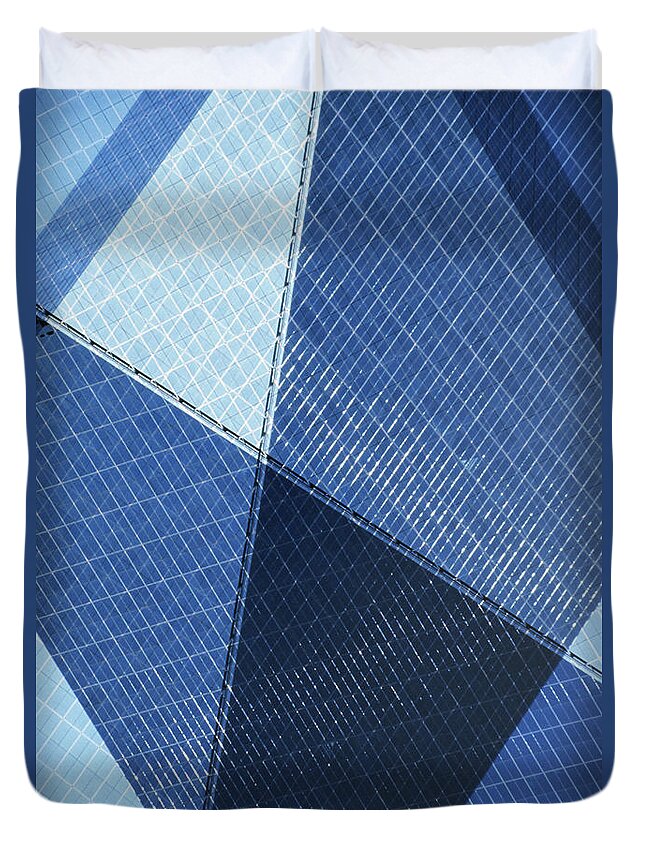 Outdoors Duvet Cover featuring the photograph Office Building Exterior, Full Frame by David De Lossy