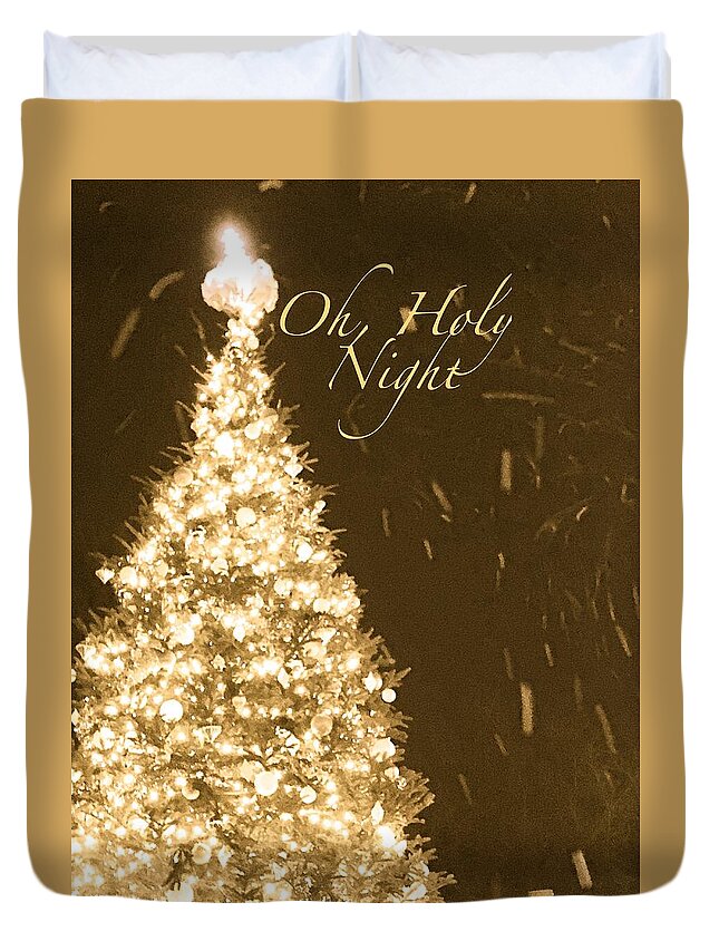  Duvet Cover featuring the photograph Oh, Holy Night by Debra Grace Addison