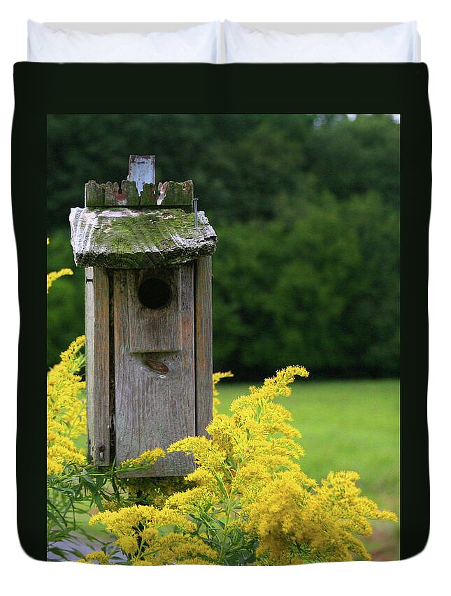 Bird House Duvet Cover featuring the photograph Old Birdhouse by Patricia Overmoyer