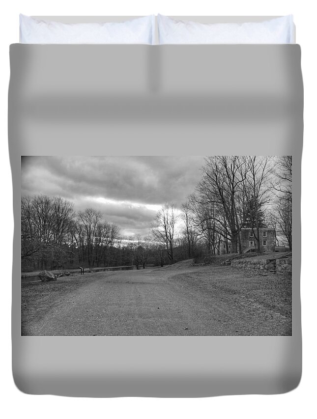 Waterloo Village Duvet Cover featuring the photograph Old Canal Road - Waterloo Village by Christopher Lotito