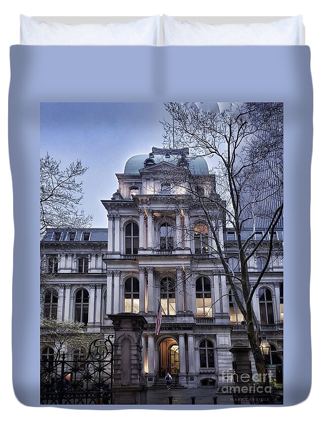 Boston Duvet Cover featuring the photograph Old City Hall, Boston by Mary Capriole