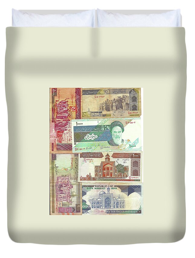 International Duvet Cover featuring the photograph Old foreign currency by Steve Estvanik