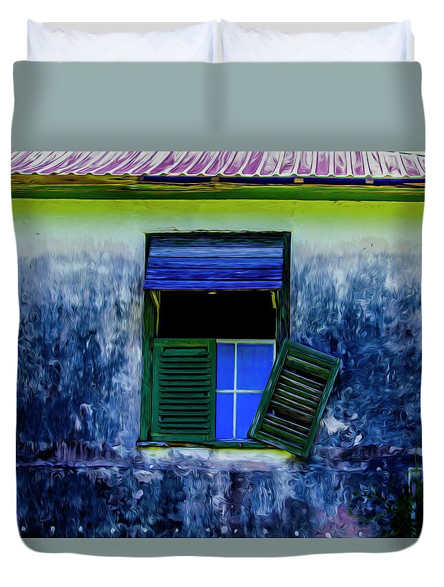 Windows Duvet Cover featuring the photograph Old window 3 by Stuart Manning