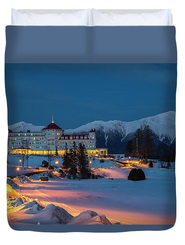 Omni Duvet Cover featuring the photograph Omni Night Glow by White Mountain Images