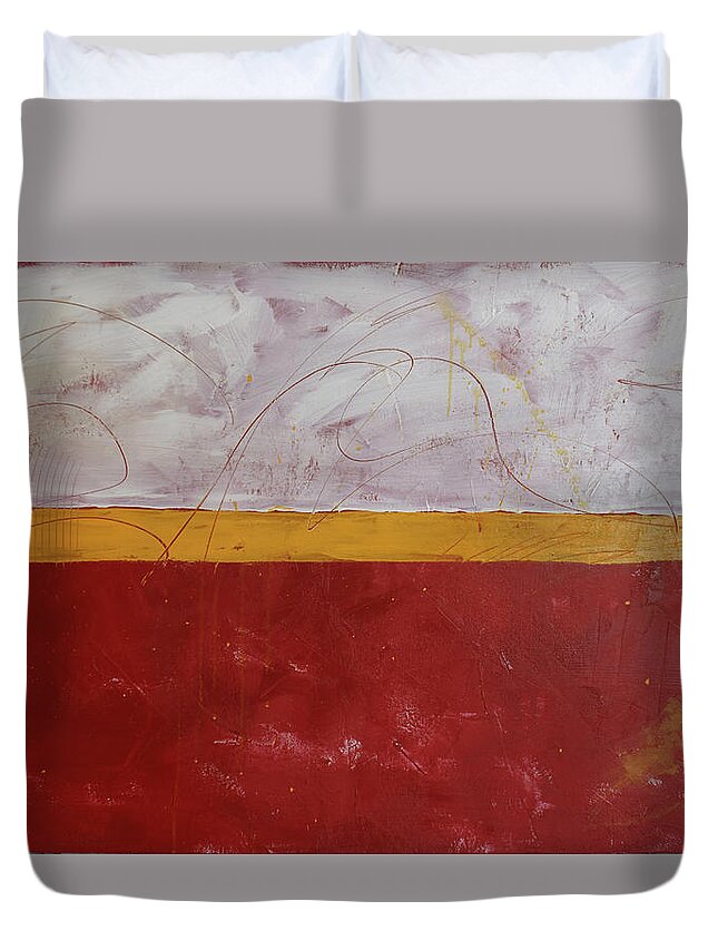 Best Duvet Cover featuring the painting On Course by Paulette B Wright