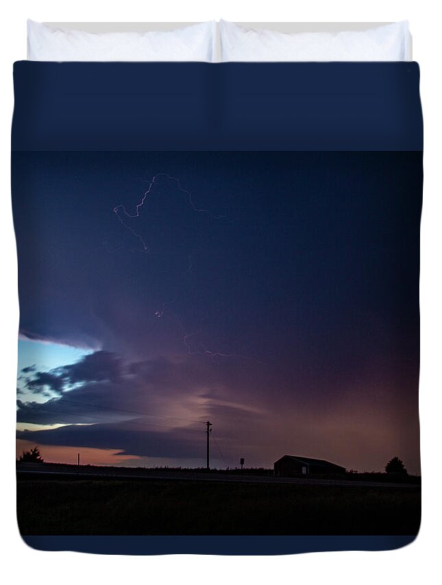 Nebraskasc Duvet Cover featuring the photograph One Last Storm Chase of 2019 021 by Dale Kaminski
