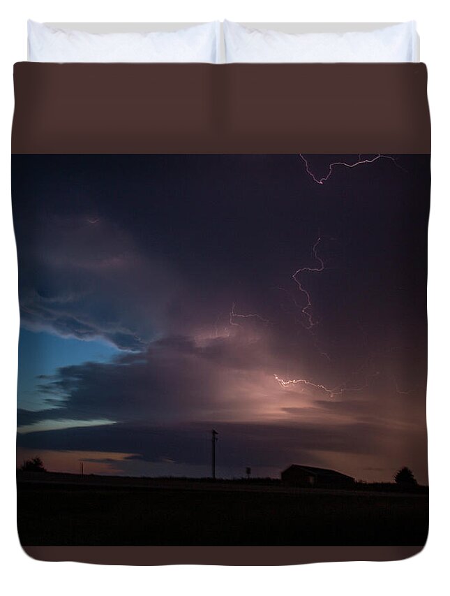 Nebraskasc Duvet Cover featuring the photograph One Last Storm Chase of 2019 032 by Dale Kaminski