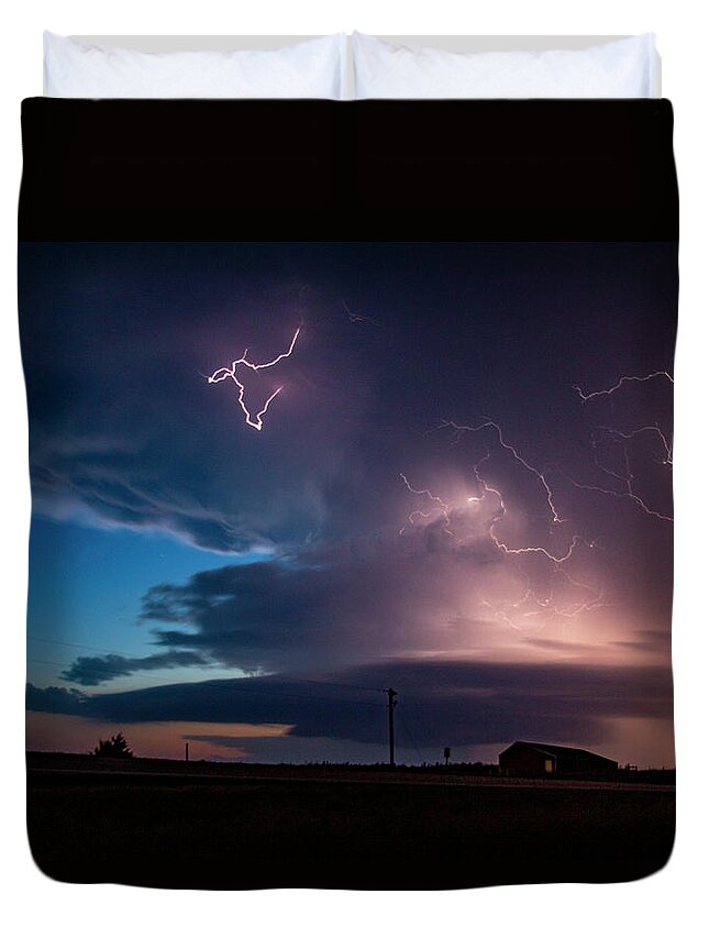 Nebraskasc Duvet Cover featuring the photograph One Last Storm Chase of 2019 036 by Dale Kaminski