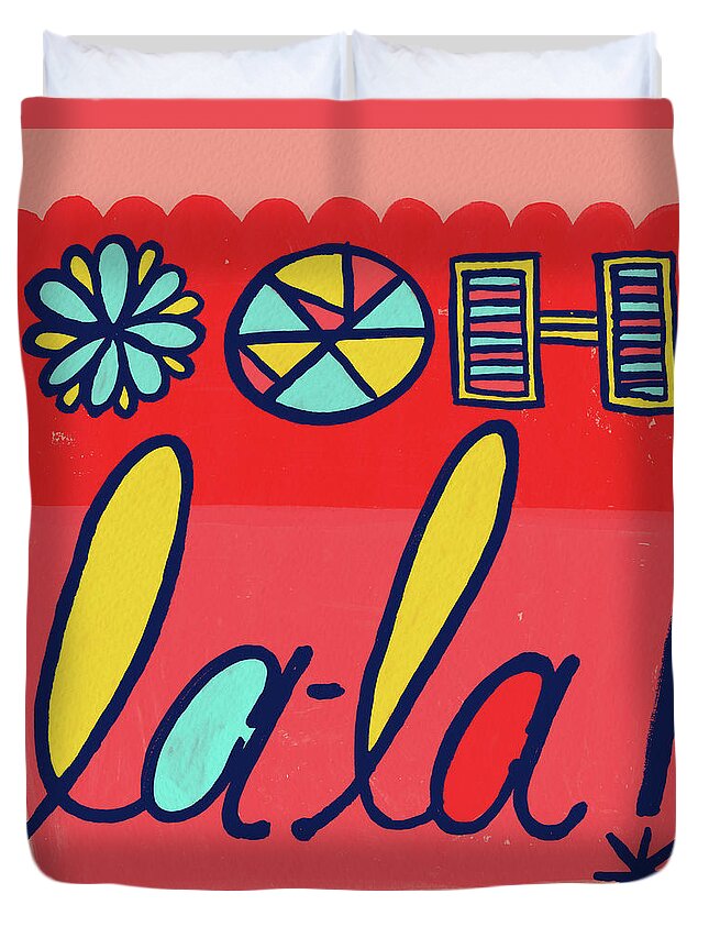 Ooh La La Duvet Cover featuring the painting Ooh la-la by Jen Montgomery