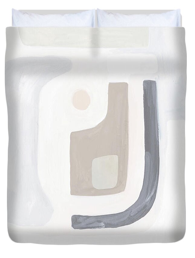 Abstract Duvet Cover featuring the painting Opal Daydream II by Victoria Borges