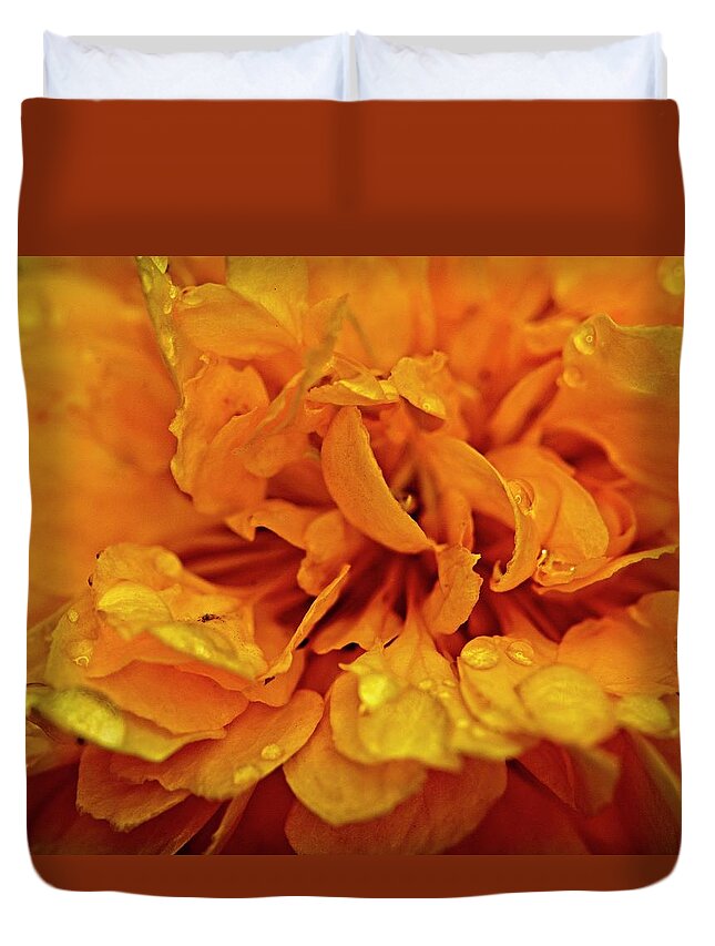Nature Duvet Cover featuring the photograph Orange Kist by John Benedict