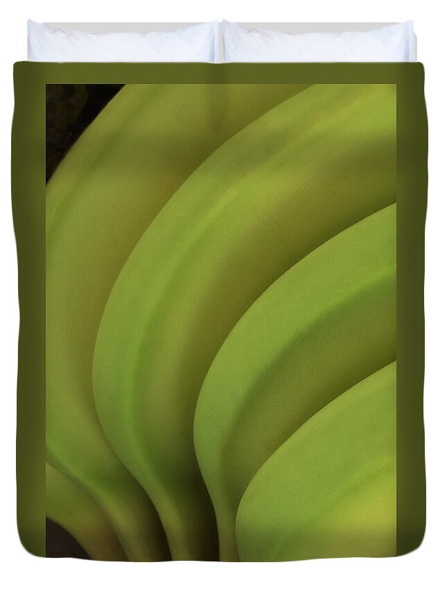 Banana Duvet Cover featuring the photograph Organic Curves - Bananas by Mitch Spence